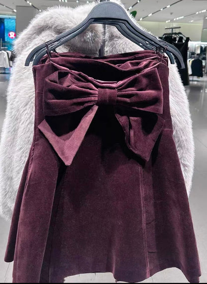 Seliora-Satin Rouge Abendkleid