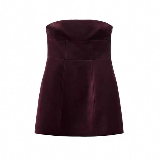 Seliora-Satin Rouge Abendkleid